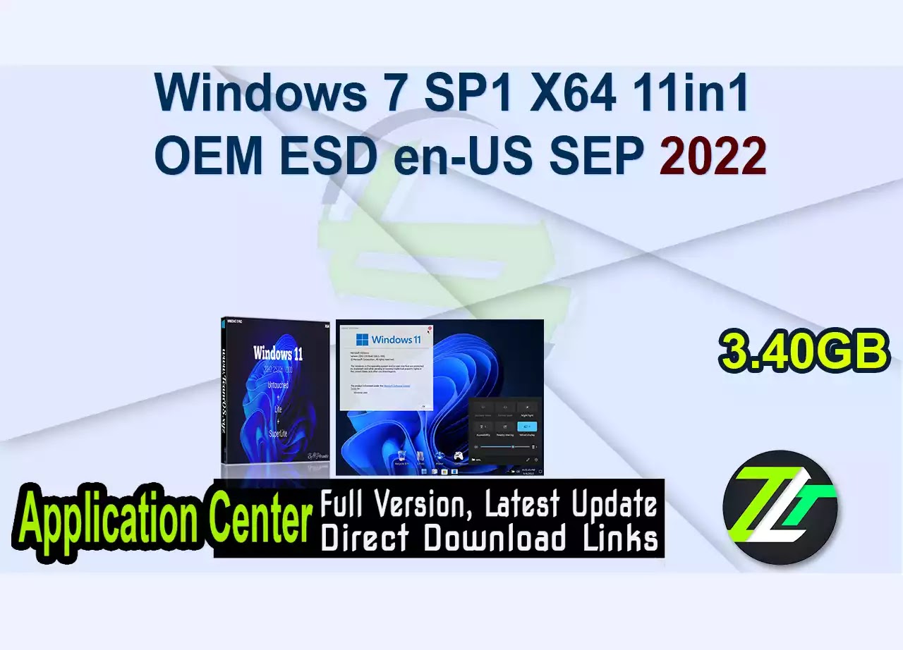Windows 7 SP1 X64 11in1 OEM ESD en-US SEP 2022