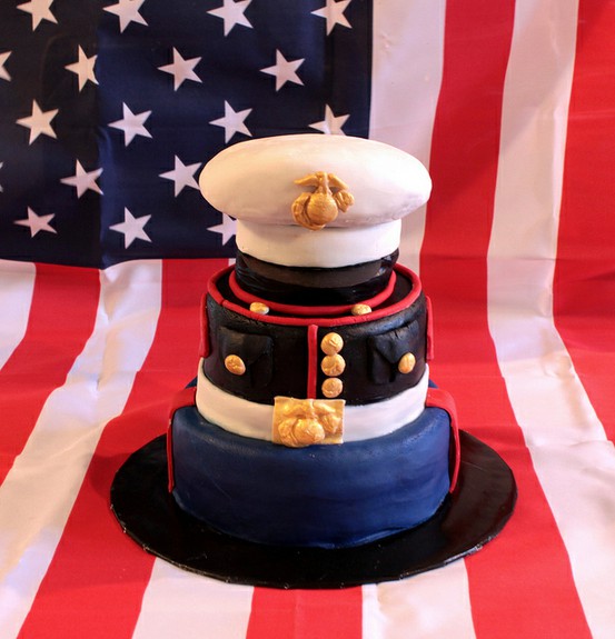 Bride or groom in the Marine Corps Here's the perfect cake