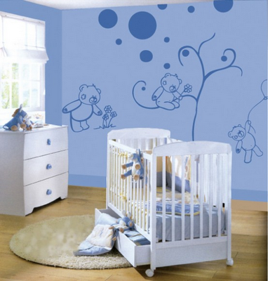 Cute Kids Room Wall Decoration Blue Color