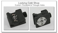 Locking Cold Shoe with Custom Threaded & Through Holes