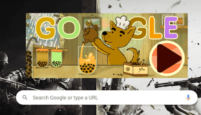 Google celebrates bubble tea with a doodle