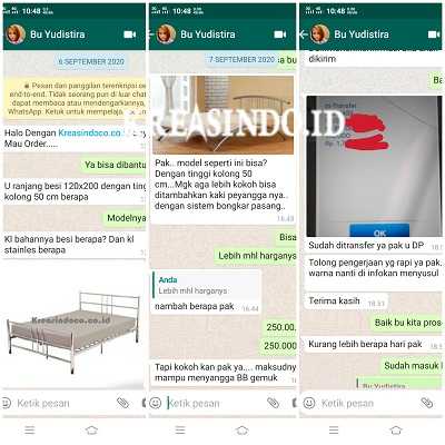 Ranjang Besi Keren pesanan Bu Yudistira di Ciledug Tangerang sudah Selesai