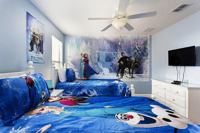 Kamar Tidur Anak Perempuan Bertema Frozen