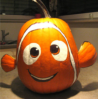 nemo cute easy DIY no carve halloween pumpkin