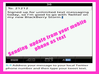 twitter tips,twitter tricks,twitter tips and tricks,twitter latest updates,facebook tips and tricks,Sending  update from your mobile 