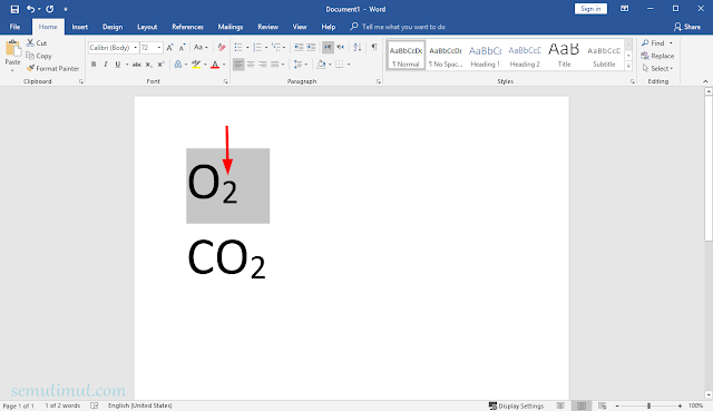 cara membuat pangkat di word 2010