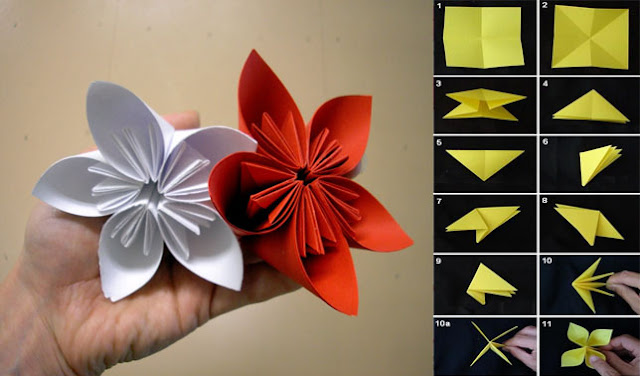  Cara  Membuat  Tirai Love Dari  Kertas  Origami 