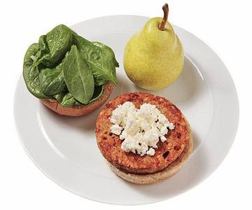 Burger with Feta and Spinach