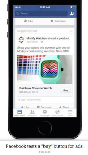 Facebook Uji Tombol 'Buy' Pada Iklannya