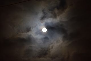 moon in black sky