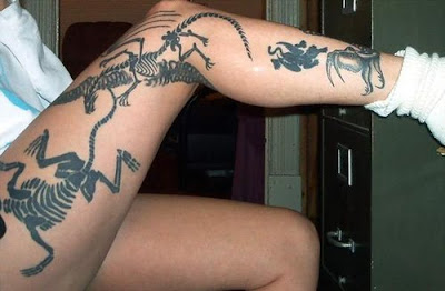 Tribal Tattoo Design on Foot Girl