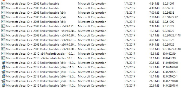 Microsoft Visual C++ All Redistributables