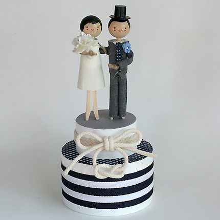 Tie it together with this adorable wedding cake topper from together forever