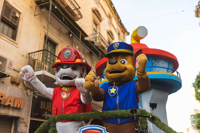 PAW Patrol Marshall and Chase costumed characters