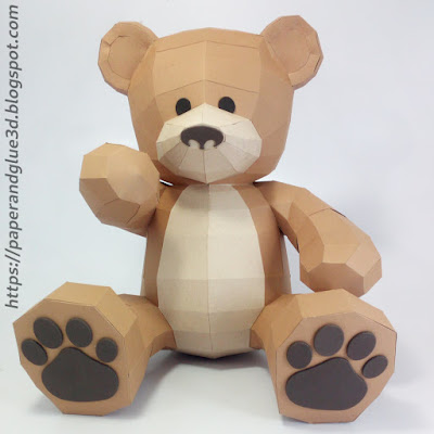 papercraft tipo Oso teddy