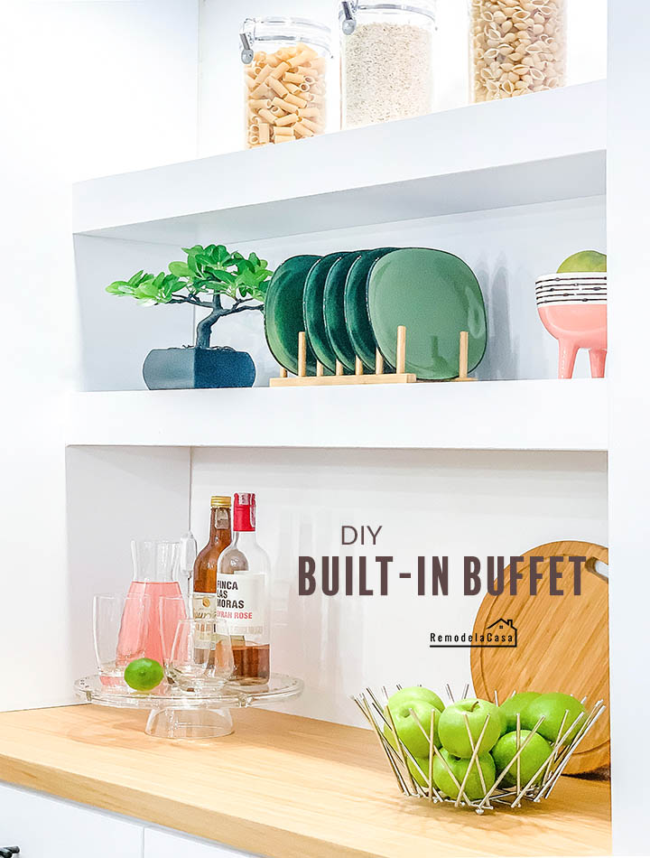 DIY Built-In Buffet For A Small Dining Room - Remodelando la Casa