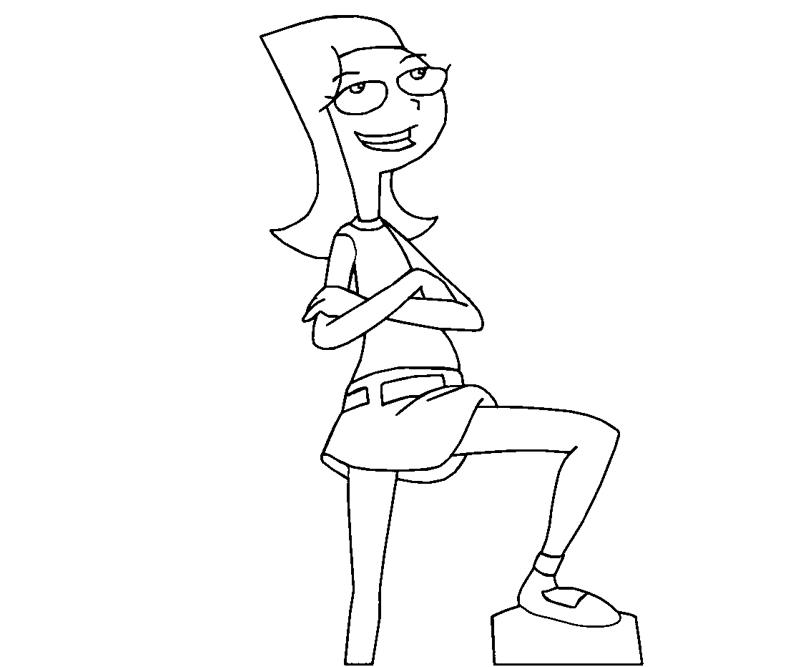 Printable Candace Flynn 6 Coloring Page