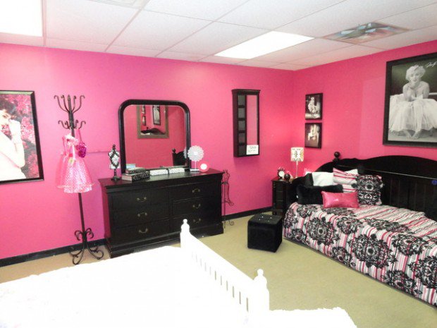 60 Desain Interior Kamar  Tidur  Warna  Pink Untuk Perempuan 