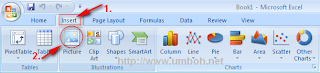 Menyisipkan gambar excel 2007