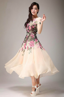 chiffon gown