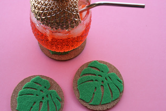 Create these fun Monstera leaf coasters with the all new Cricut Maker!