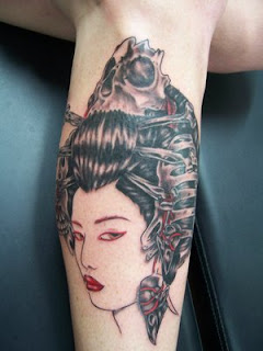 Calf Japanese Tattoos Especially Geisha Tattoo Designs With Image Calf Japanese Geisha Tattoo Gallery 2
