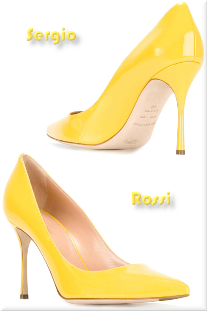 ♦Sergio Rossi yellow Godiva high heel pump #sergiorossi #shoes #yellow #pantone #brilliantluxury