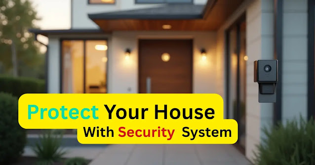 Complete house security system setup with wireless cameras and smart device