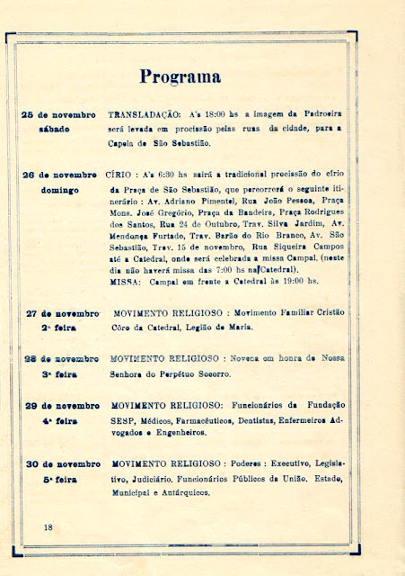 PROGRAMA DA FESTA DE NOSSA SENHORA DA CONCEIÇÃO - 1967 - PAG 18