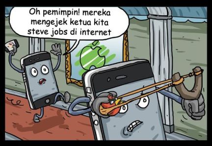 komik lucu perang smartphone