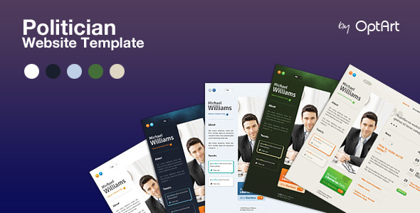 Politician PSD - template for politicians - Political Nonprofit