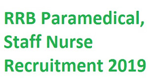 RRB Paramedical, Staff Nurse Recruitment 2019-www.rrbsecunderabad.nic.in 1937 Paramedical Categories Jobs Download Online Application Form