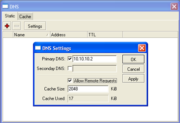 f. dns setting
