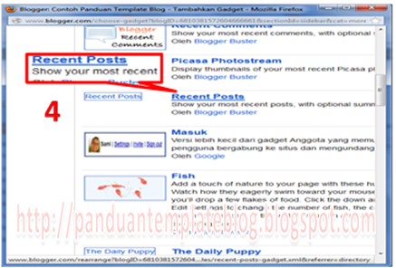 Cara Memasang Kolom Widget Recent Post