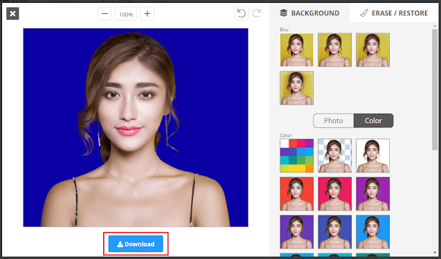 Remove Background Online dari Foto menjadi Merah atau Biru ONLINE dengan remove bg - background biru dan background merah