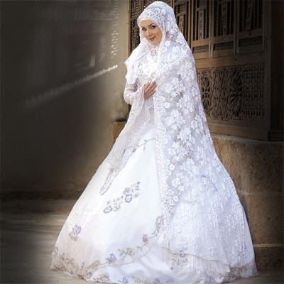 wedding style Arab women wedding dress B