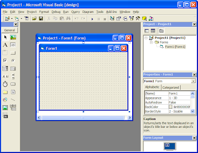 Tampilan Project Standard EXE