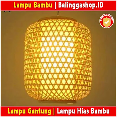 Lampu Bambu Gantung Model Toples