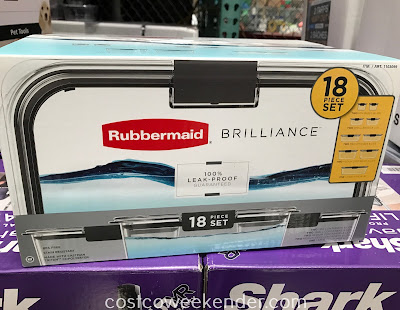 Store food and leftovers in the Rubbermaid Brilliance 18pc Food Storage Set