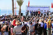 wsl qs marruecos  2023 Taghazout rip curl search Podium with the winner  Nat Young %2528USA%2529 and the runner up Alonso Correa %2528PER%2529 9460QSTaghazout20Masurel