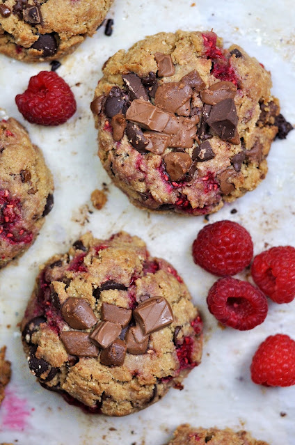 Cookies Saludables de Frambuesa y Chocolate