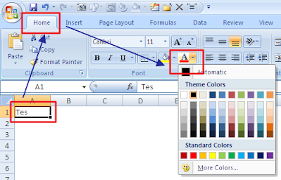 Mewarnai huruf - JurnalExcel.com