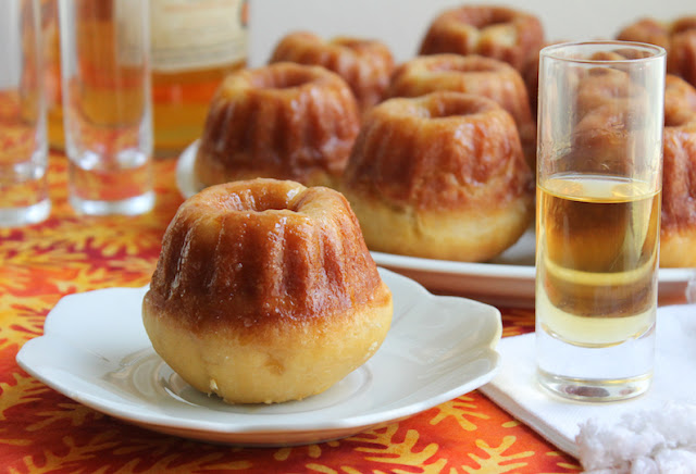 Food Lust People Love: These babà Napoletano al rum bundtlettes are a traditional Italian dessert baked in an unconventional pan that does them proud. The hole in the middle gives extra surface area for absorbing the rum syrup and that is a very good thing!