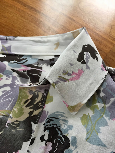 Diary of a Chain Stitcher: Liberty Silk Crepe de Chine M6696 Shirtdress from The Fabric Store