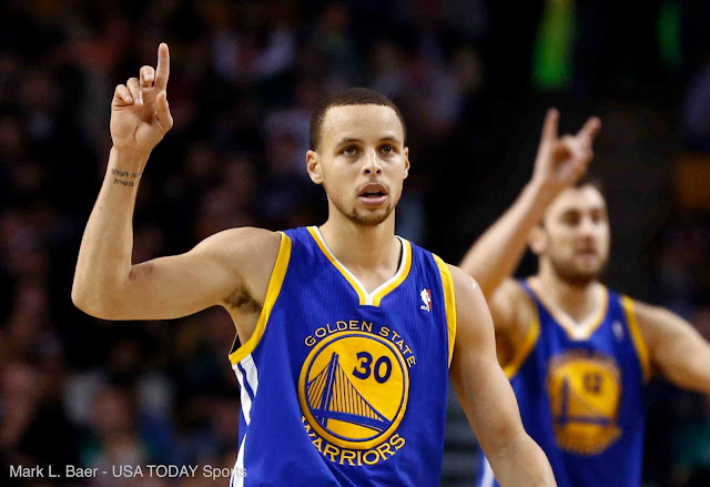 Stephen Curry, le MVP en titre jouant pour les Golden State Warriors