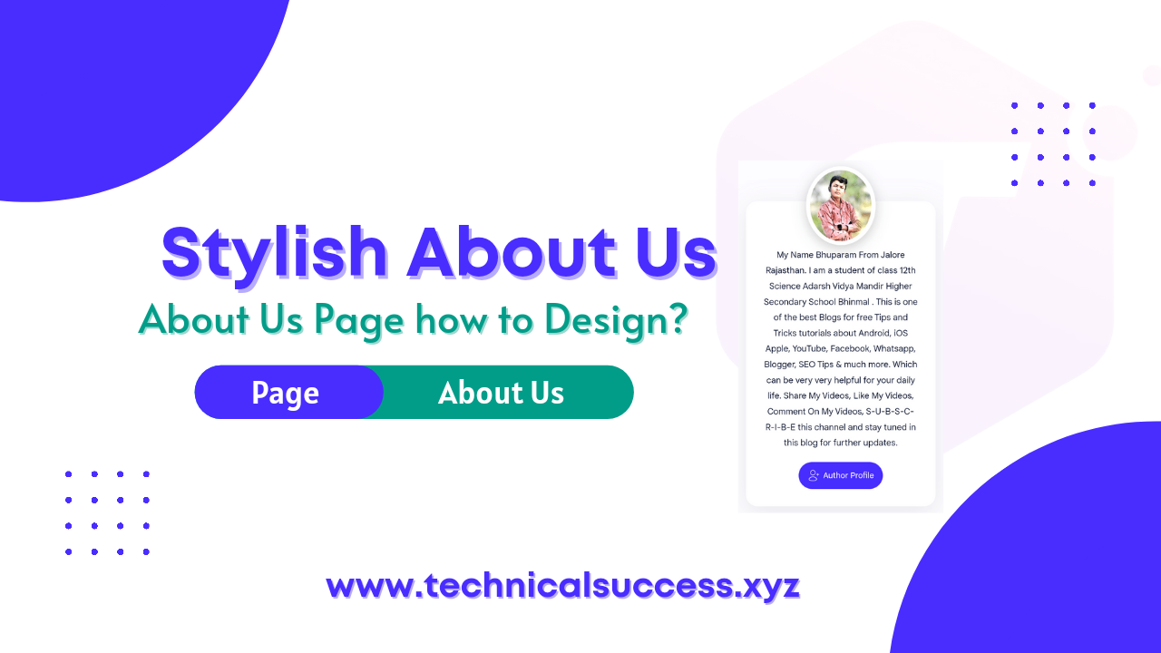 How To Make Stylish About Us Page With Stats in Blogger Like Plus Ui