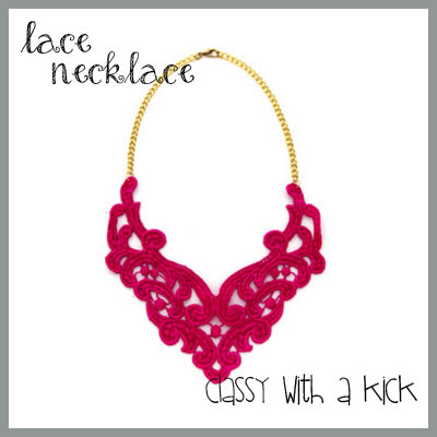 Lace Statement Necklace by Classy with a Kick