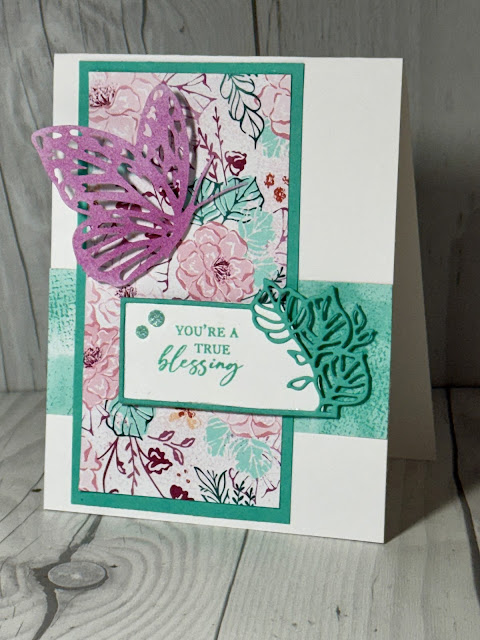 Floral greeting card using Stampin' Up! Unbounded Beauty Suite Collection
