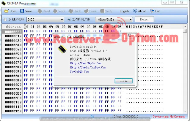 CH341A PROGRAMMER SOFTWARE V1.4 APRIL 22 2019