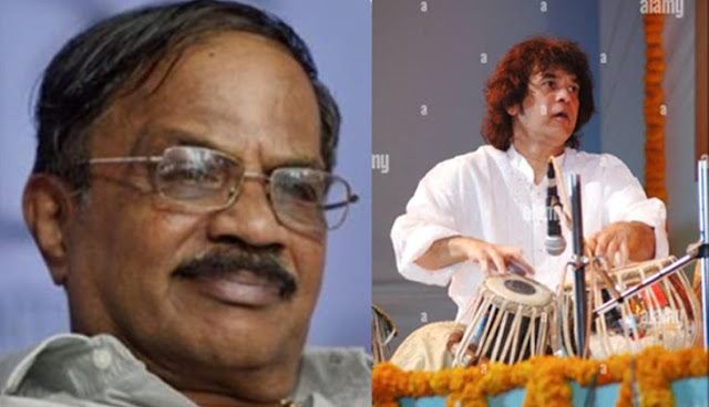 Tribute to Legends: Zakir Hussain and M.T. Vasudevan Nair Honored at Mograal